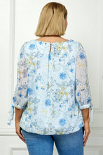 Spring Breeze Chiffon Top in Light Blue (PLUS)
