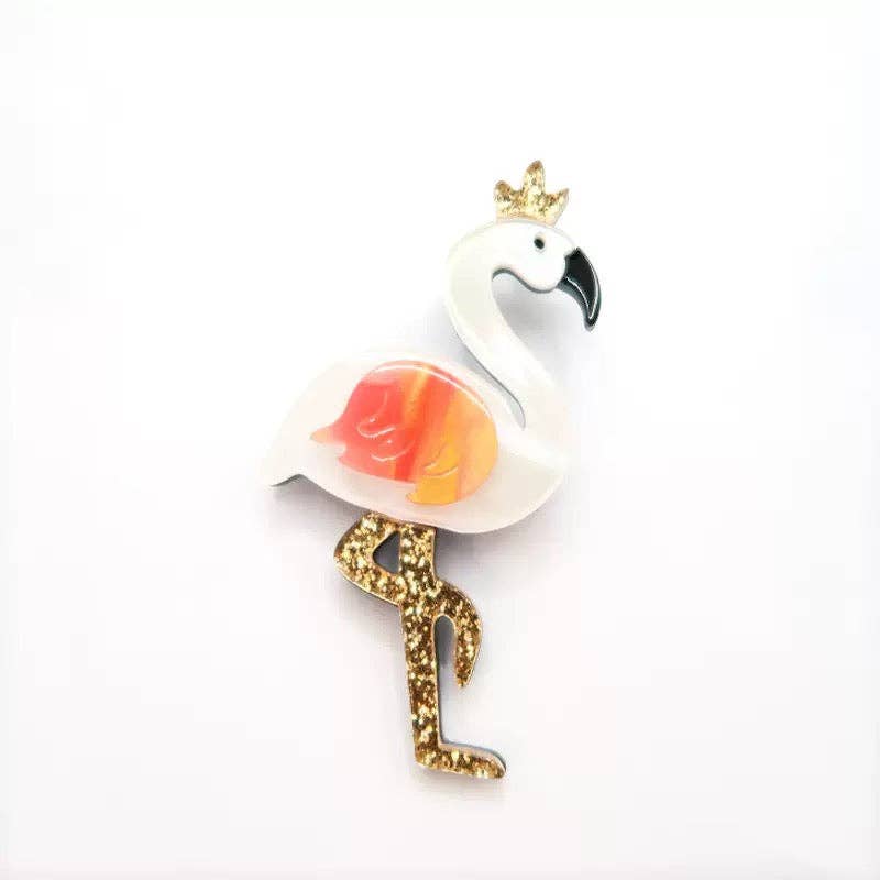 Royal Flamingo Brooch