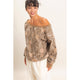Tree Camo Off Shoulder Sweatshirt (REG)