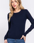 Basic Lightweight Sweater in Ink Navy (REG)