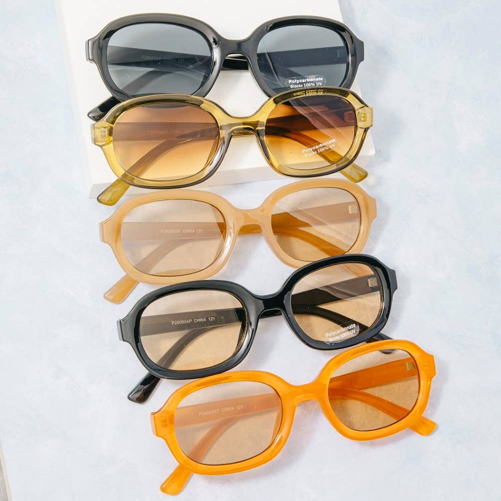 Summer Vibes Retro Oval Sunglasses
