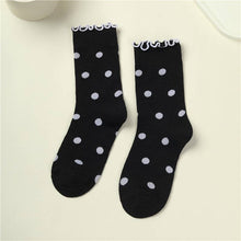 Ruffled Polka Dot Crew Socks