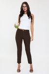 Hyperstretch Cropped Straight Pants in Coco (REG)