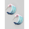 Raffia Braid Hoop Earrings