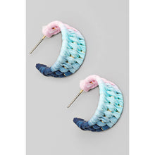 Raffia Braid Hoop Earrings