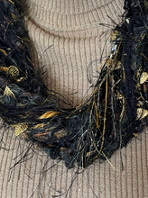 Handmade Black and Gold Scarf