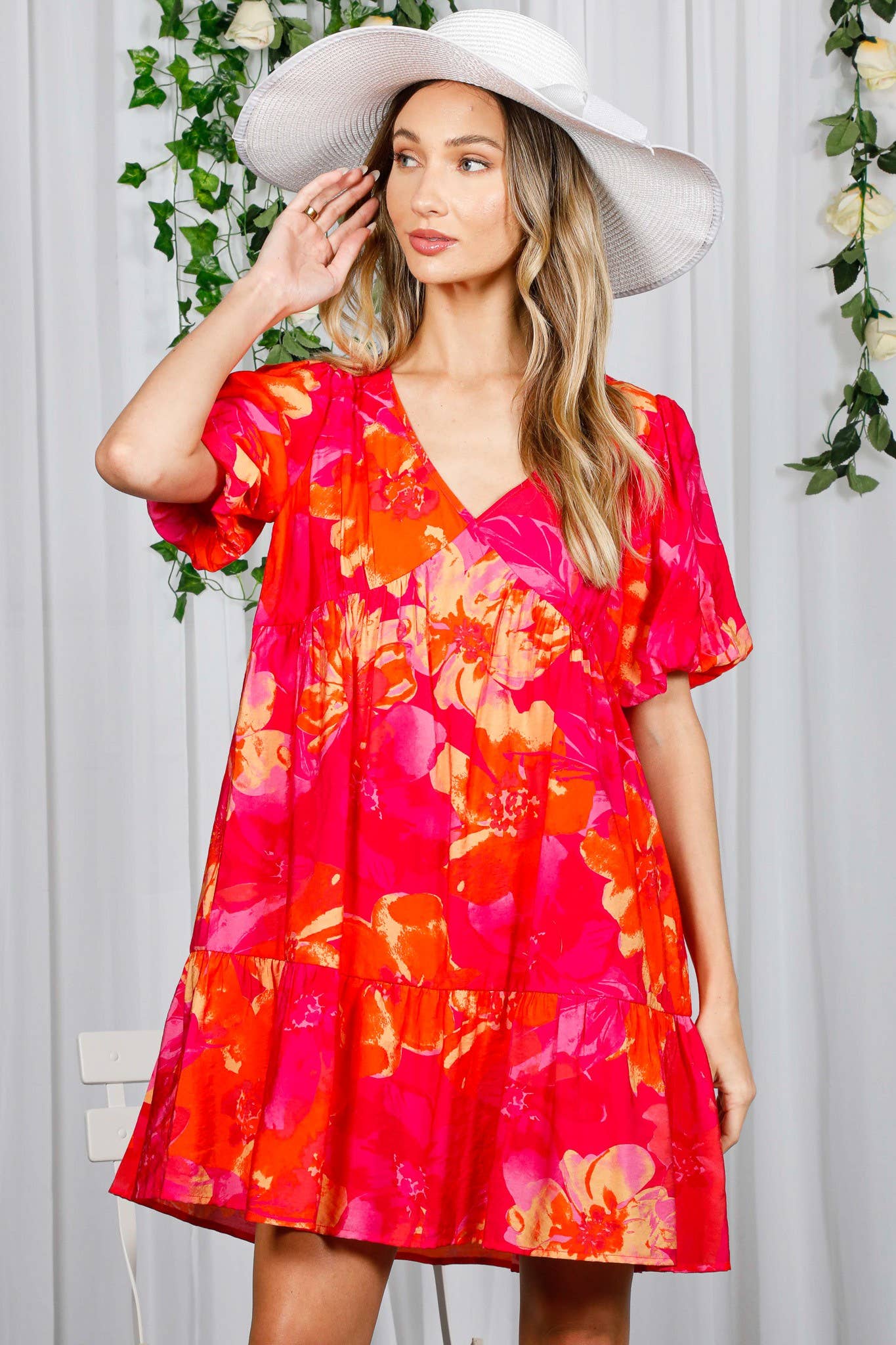 Summer Heat Floral Mini Dress (REG)