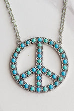 Turquoise Blaze Peace Necklace