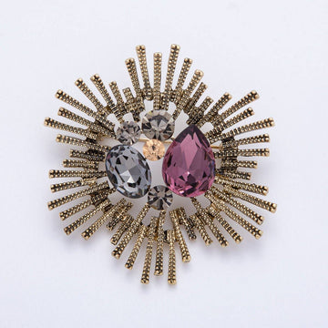 Antique Multi Gem Shine Brooch