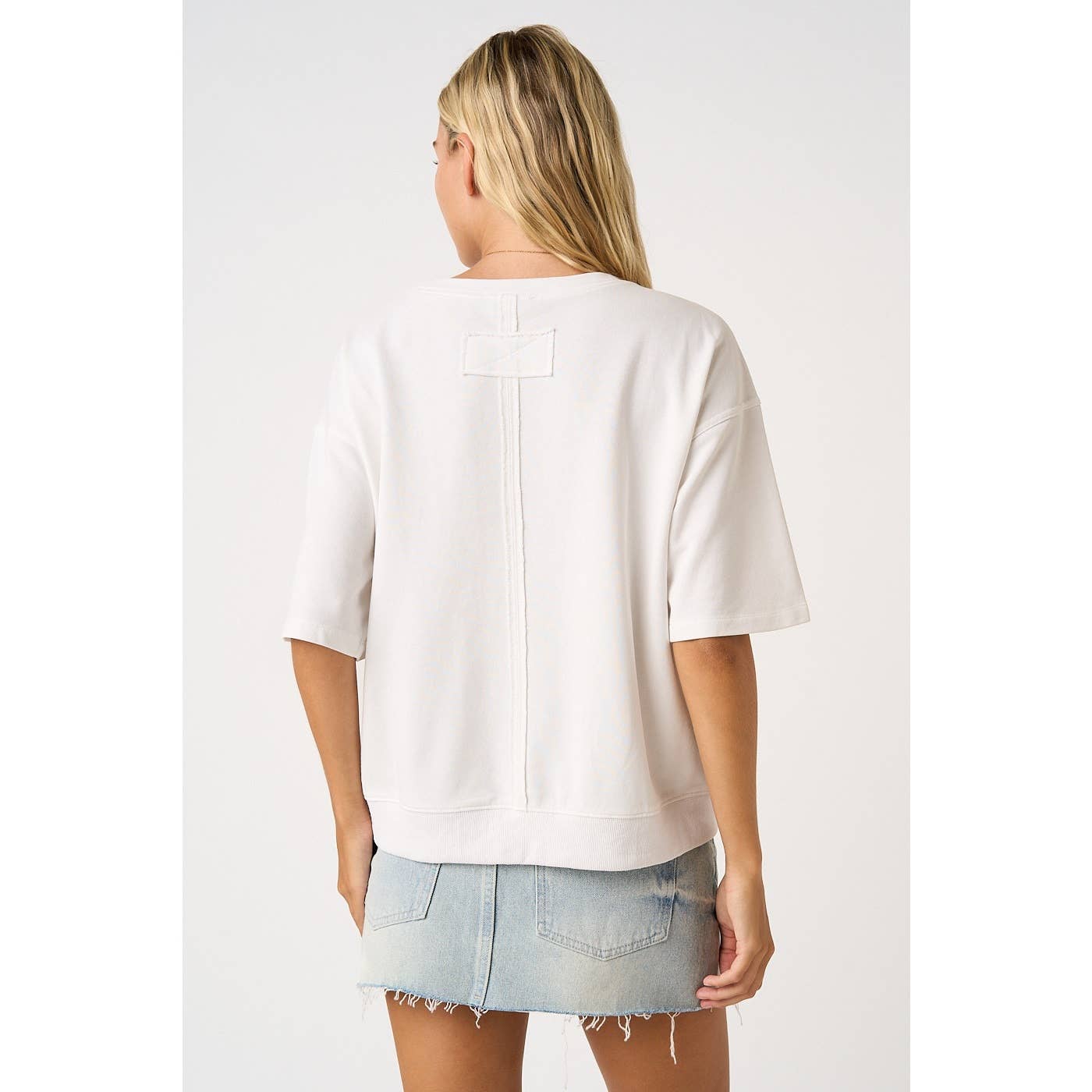 Jesus Saves Patchwork Tee in White (REG)