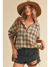 Tamra Plaid Top in Oat (REG)
