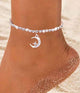 Moon and Star Rhinestone Anklet