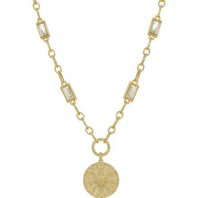 Crystal Chain Coin Necklace