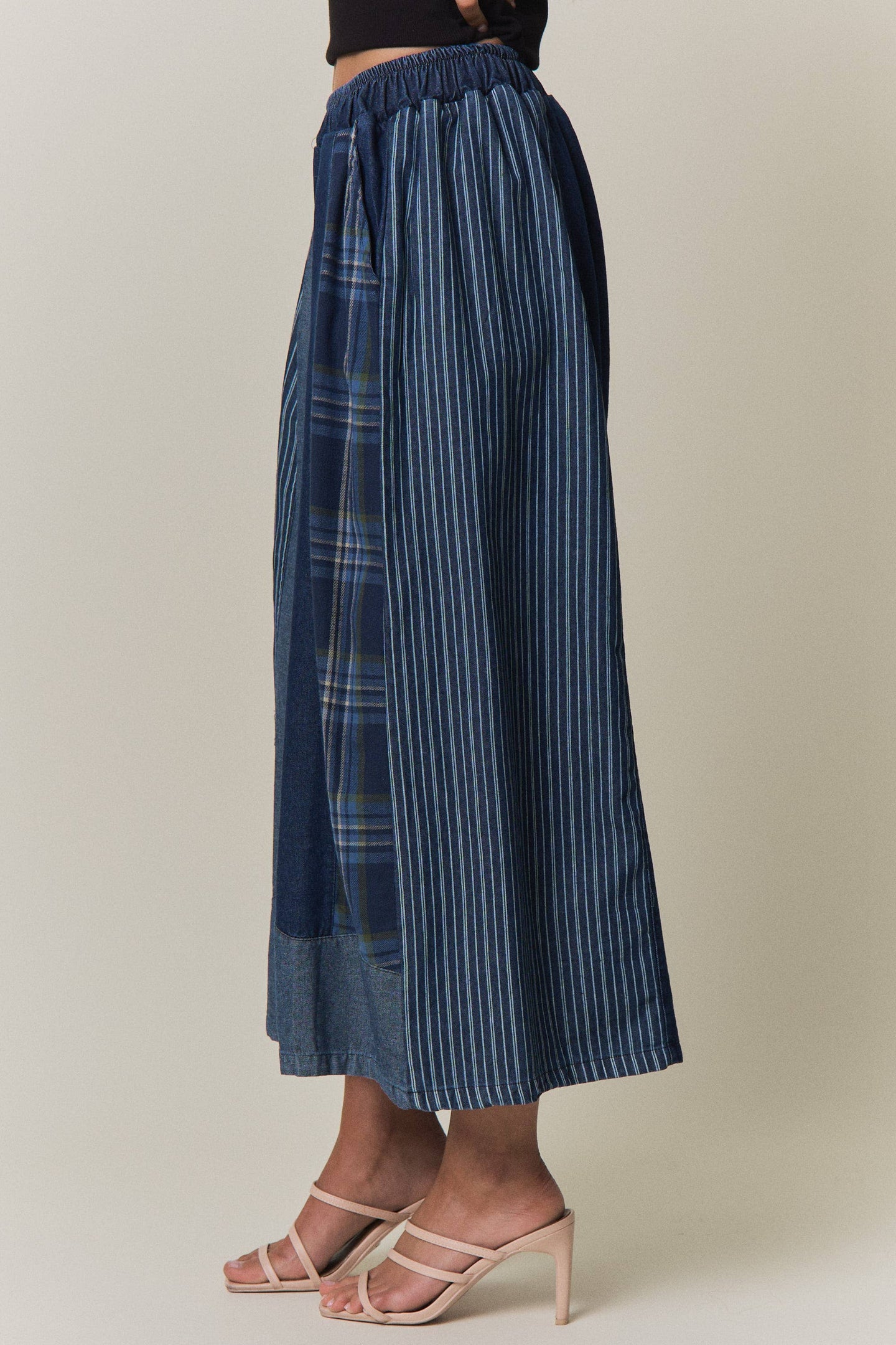 Mixed Media Wide Leg Pants (REG)