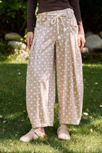 Taupe Polka Dot Barrel Leg Pants (REG)