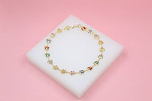 18K Filled Rainbow Butterfly Anklet