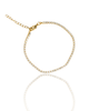 18K Dainty CZ Anklet