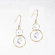 2 Tier Gold Dipped CZ Ring Earrings