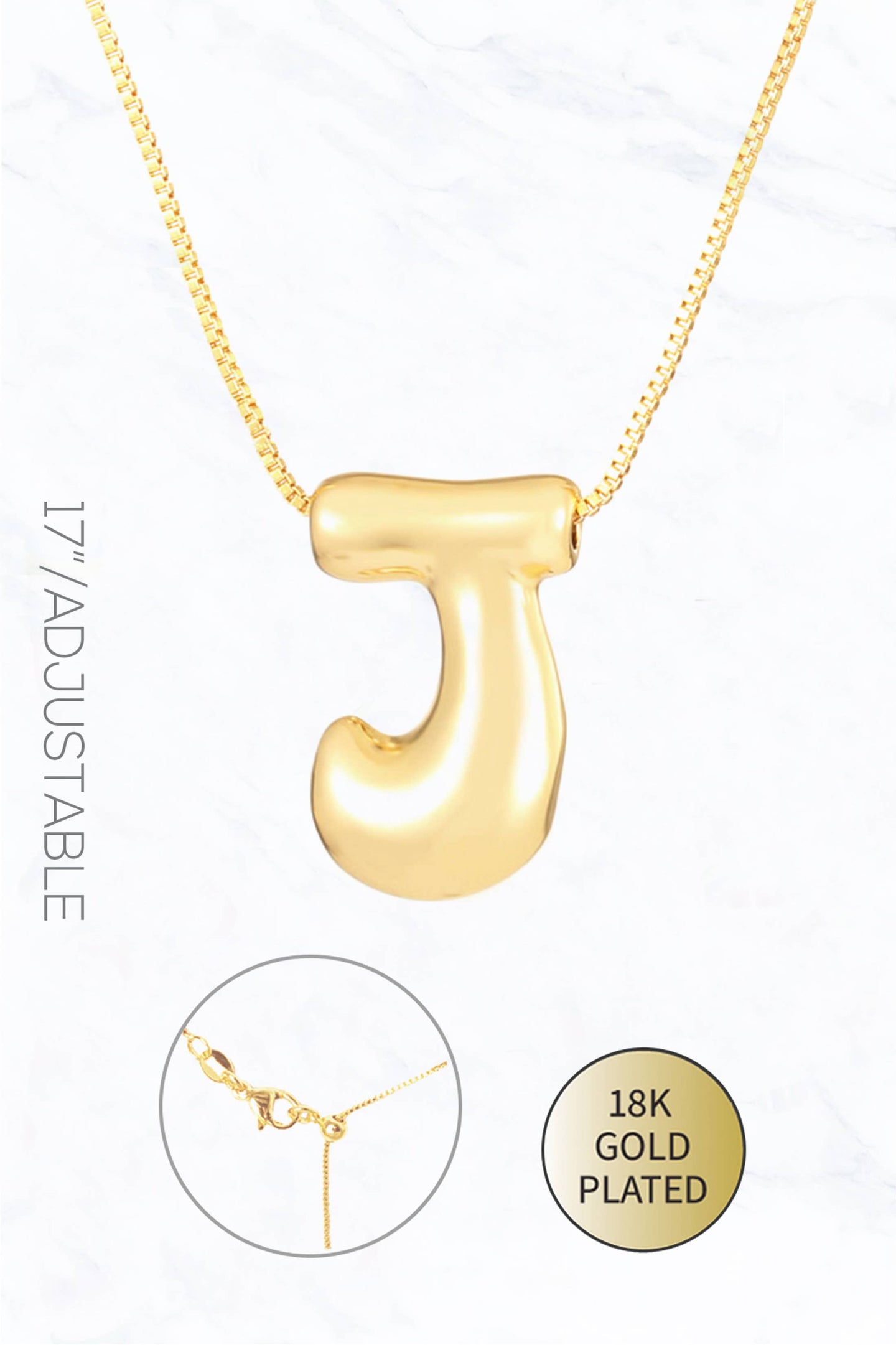 Funky Bubble Initial Necklace
