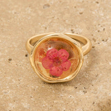 Pressed Flower Open Ring