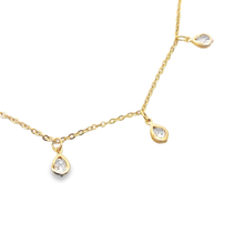 18k Filled Teardrop Anklet