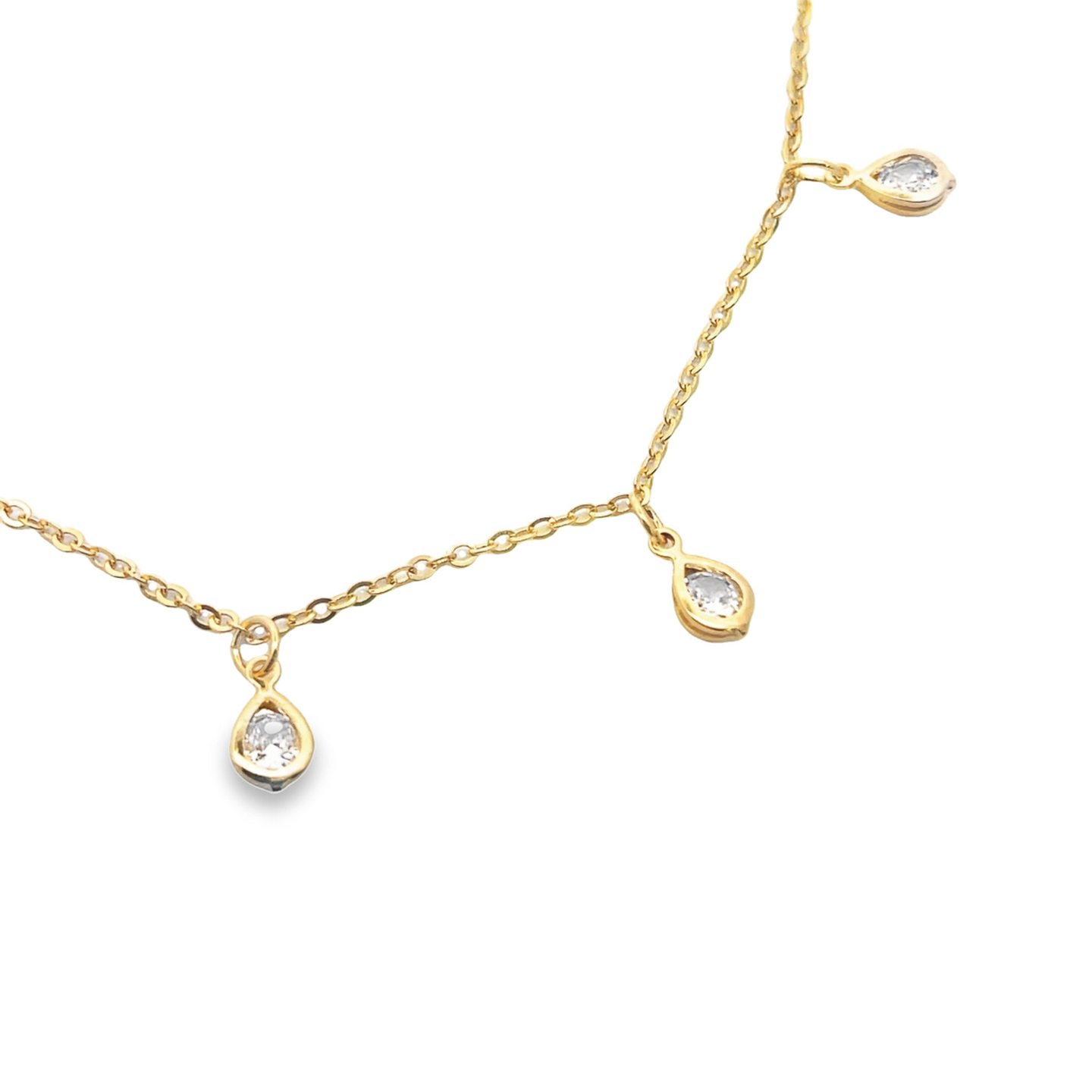 18k Filled Teardrop Anklet
