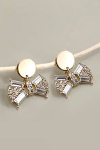Baguette Bow Rhinestone Earrings
