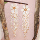 Beaded Flower Fringe Earrings
