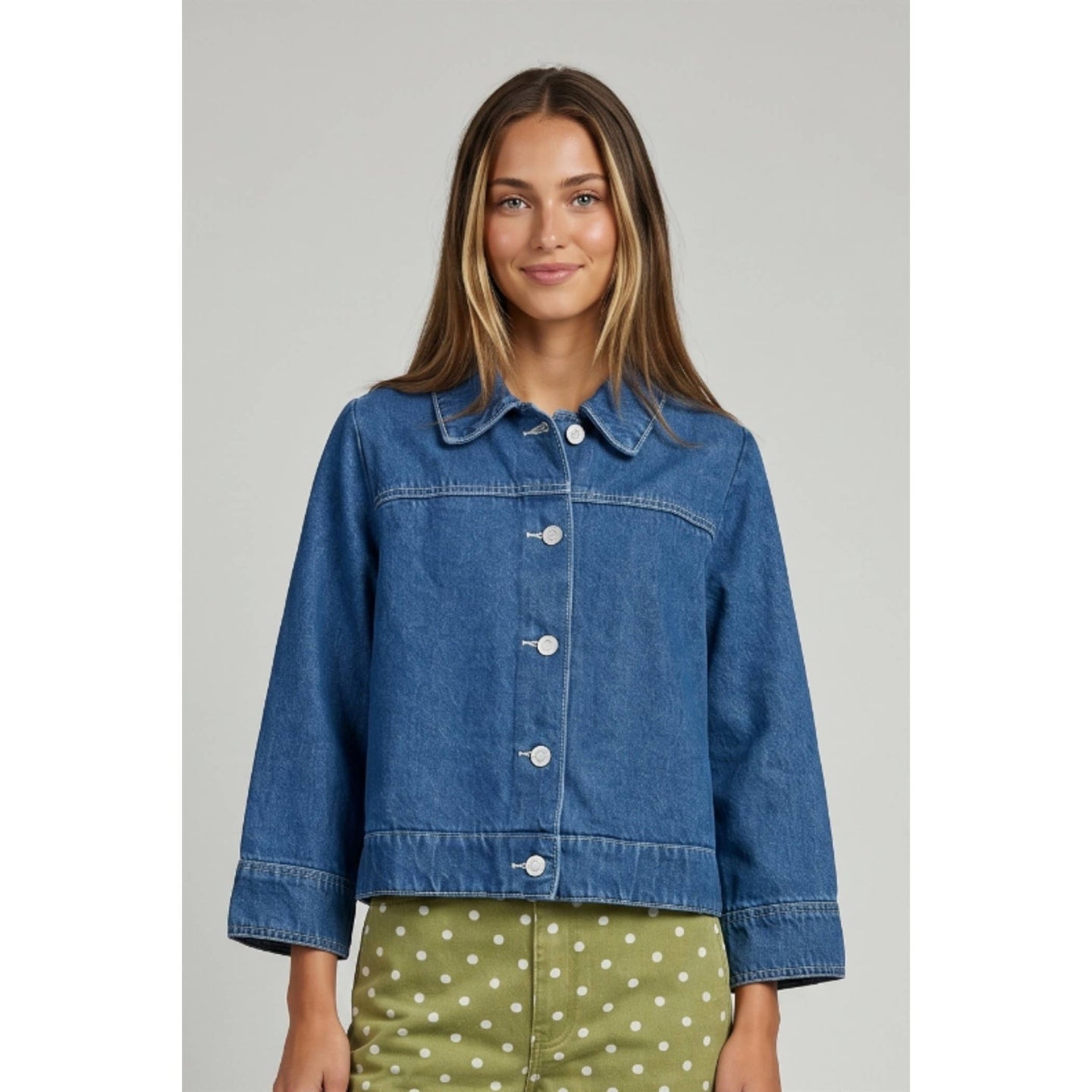 Dark Denim Cape Jacket (REG)