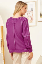 Reverse Stitch Thermal Top in Magenta (REG/PLUS)