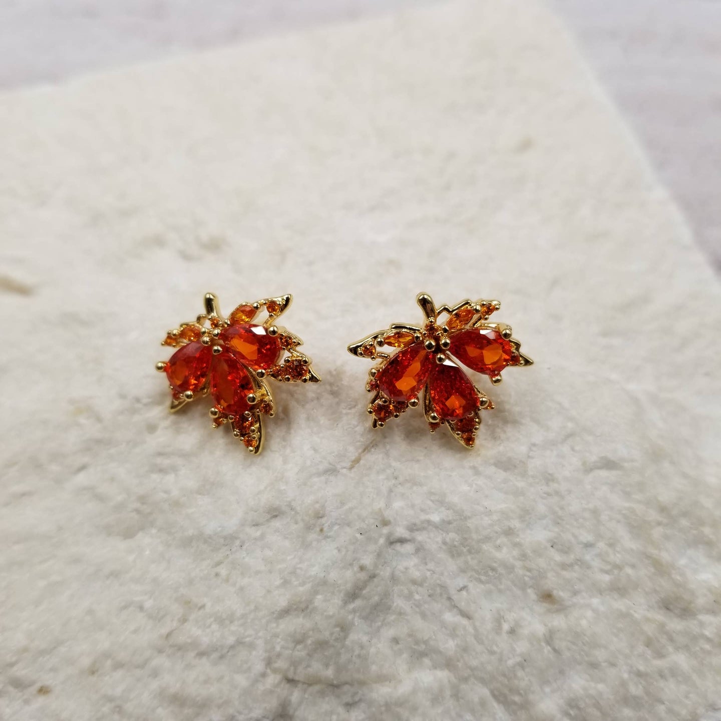 Maple Leaf Stud Earrings