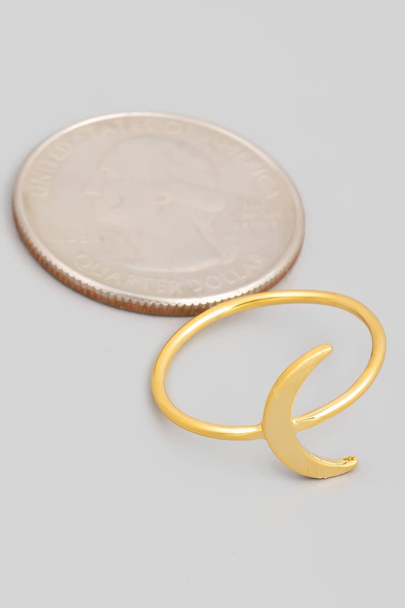 Gold Dipped Moon Ring