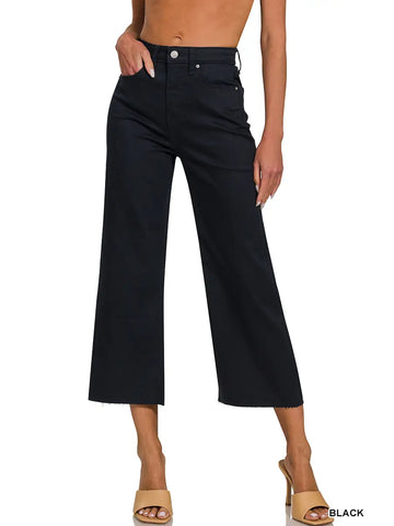 Sixteen Candles Cropped Flare Pants in Black
