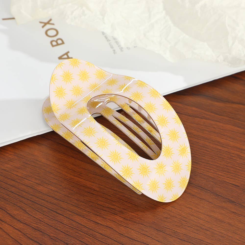 Summer Flat Oval Claw Clip