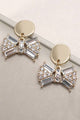 Baguette Bow Rhinestone Earrings