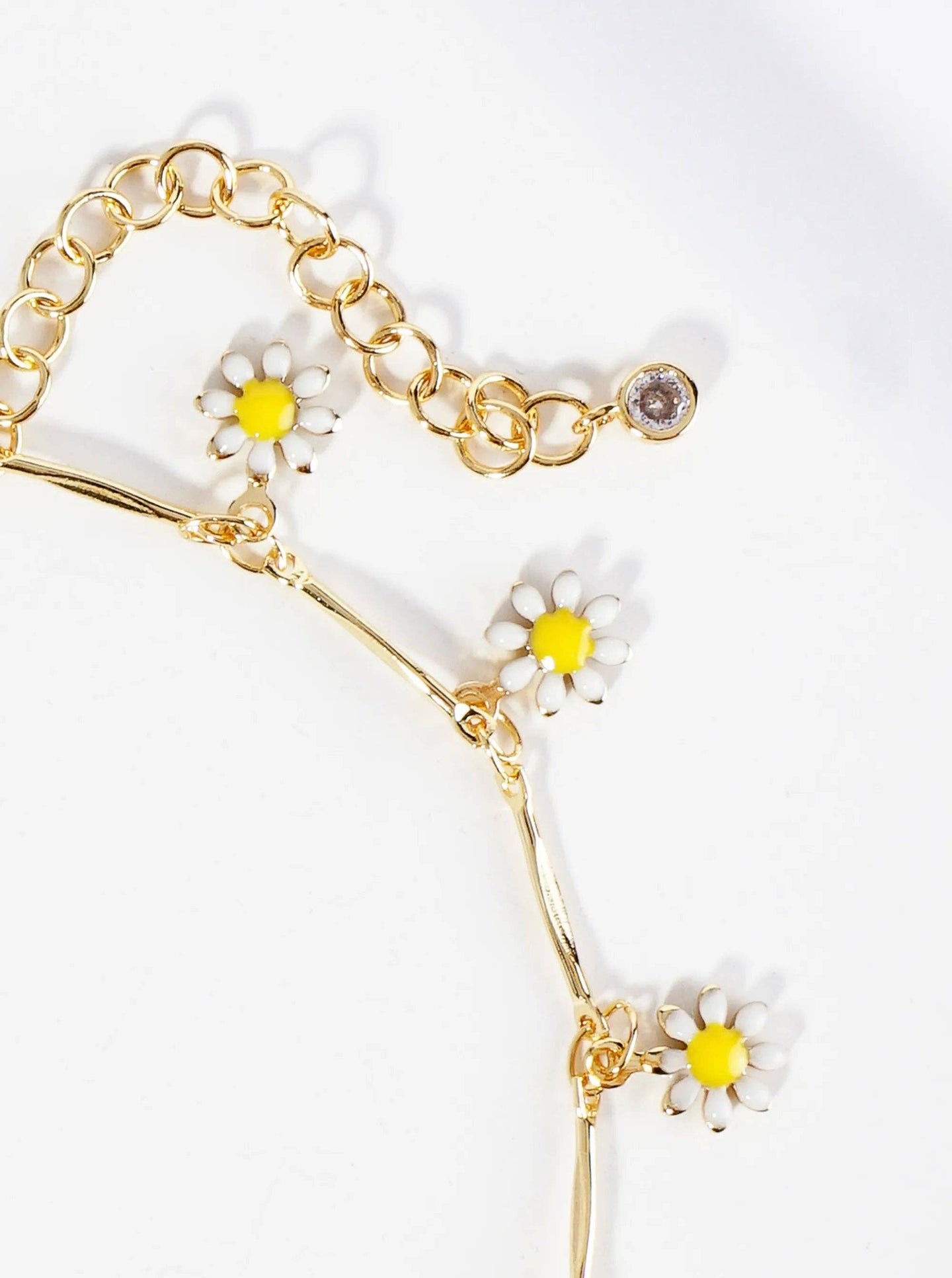 18K Dipped Flower Charm Anklet