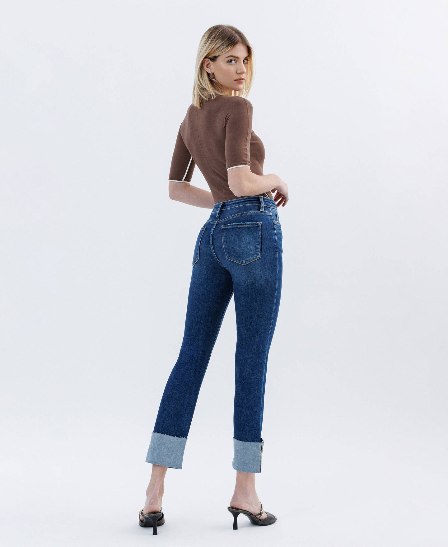 Lovervet High Rise Cuffed Straight Jeans LV1595 (REG)