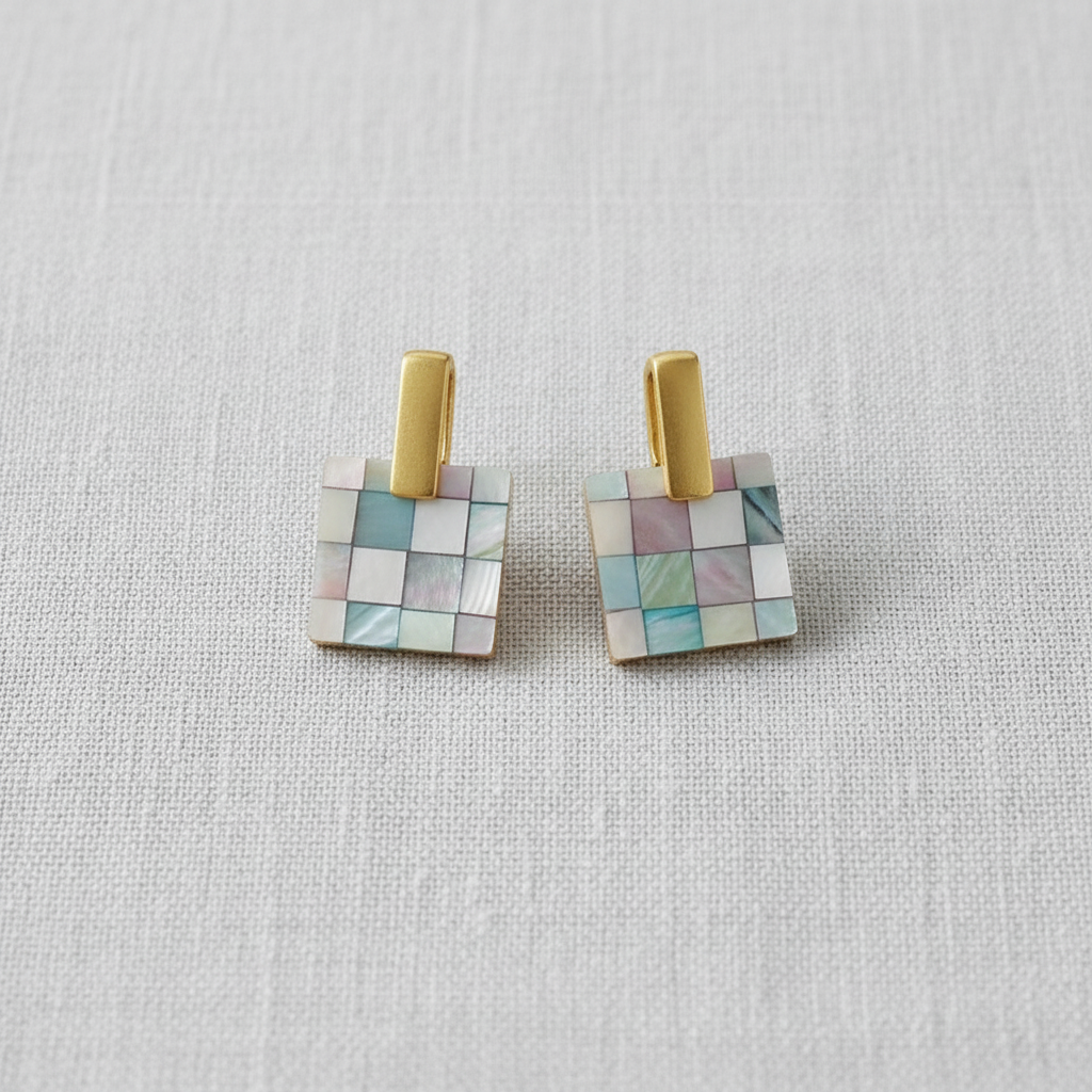 Handcrafted Shell Stud Earrings