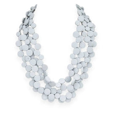 Wooden Disc Statement Necklace