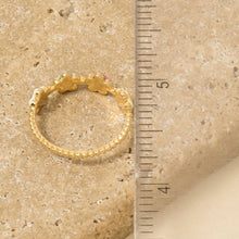 Gold Dipped Enamel Flower Ring