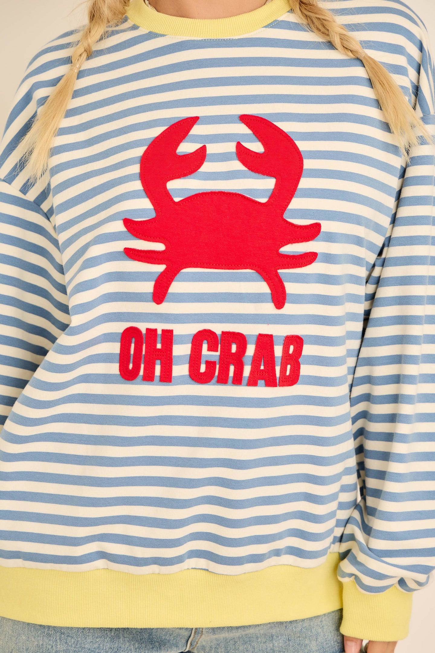 Striped Oh Crab Sweatshirt (REG)