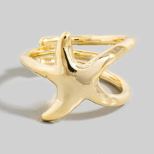 Abstract Star Wrap Around Ring