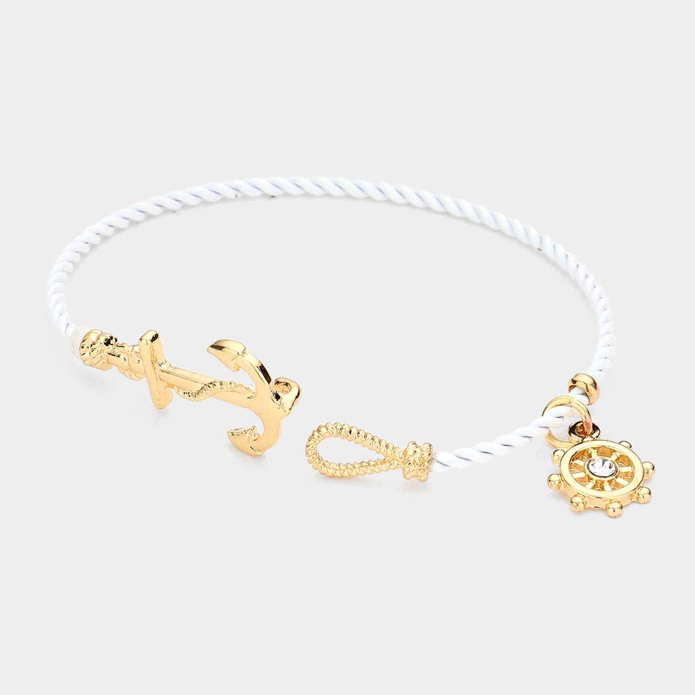 Nautical Anchor Hook Bracelet