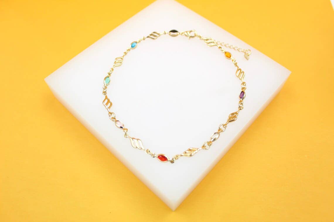 18k Filled Twisted Charm Anklet