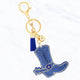 Glittering Cowboy Boot Keychain
