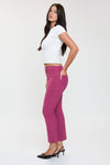Hyperstretch Cropped Straight Pants in Dark Berry (REG)