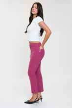 Hyperstretch Cropped Straight Pants in Dark Berry (REG)
