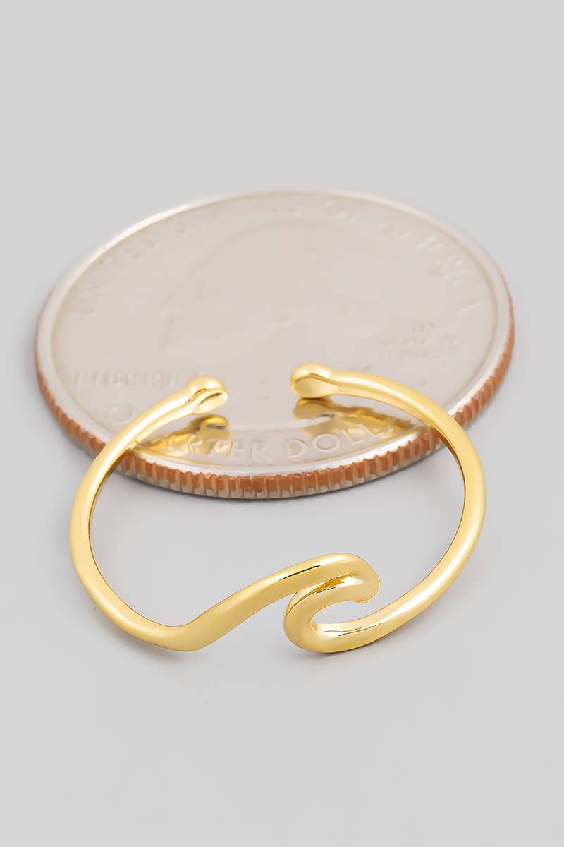 Gold Dipped Wave Cutout Ring
