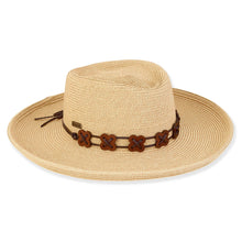 X Banded Straw Gambler Hat