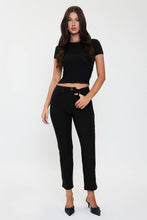 Hyperstretch Cropped Straight Pants in Dark Berry (REG)